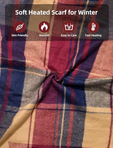 Heated Scarf for Women Include Rechargeable Battery, Winter Electric Neck Scarf for Cold Weather4