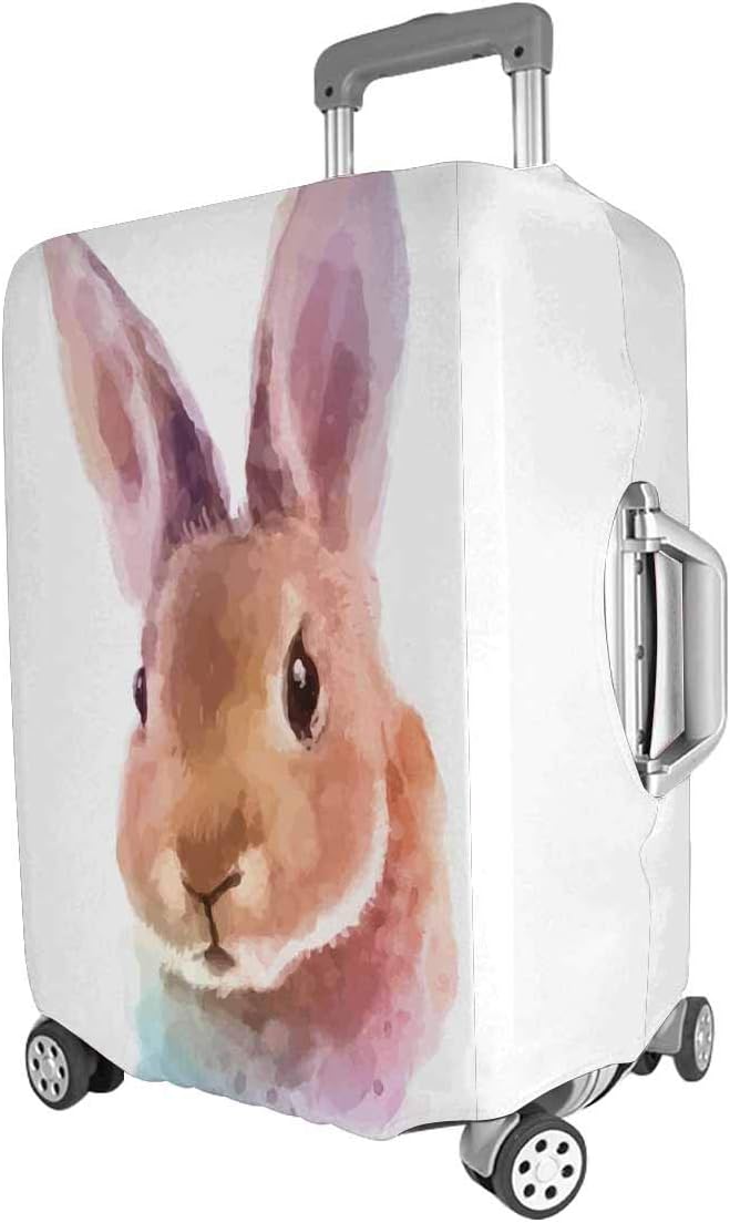 review InterestPrint Galaxy Rabbit Bunny Hipster Animals Travel Luggage Cover Suitcase Baggage Protector Fit 26
