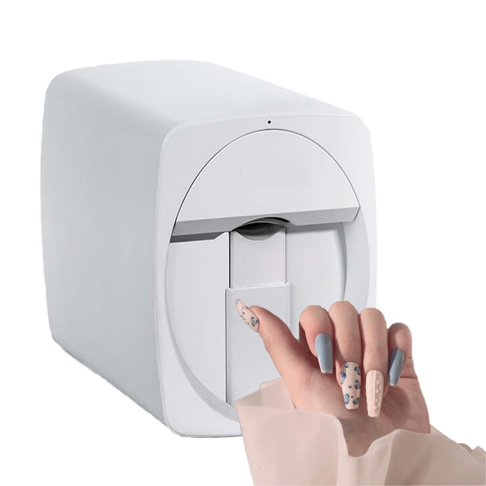 Macchina per Unghie Automatica 3D, Stampante per Unghie, Stampante Digitale Mobile per Unghie, Macchina per Stampante per Unghie Fai-da-Te, Pittura in 10 Secondi, per Studi di Unghie,White