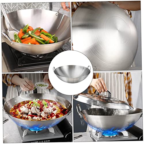 Wok con dos asas de acero inoxidable compatible con inducción miniatura 6