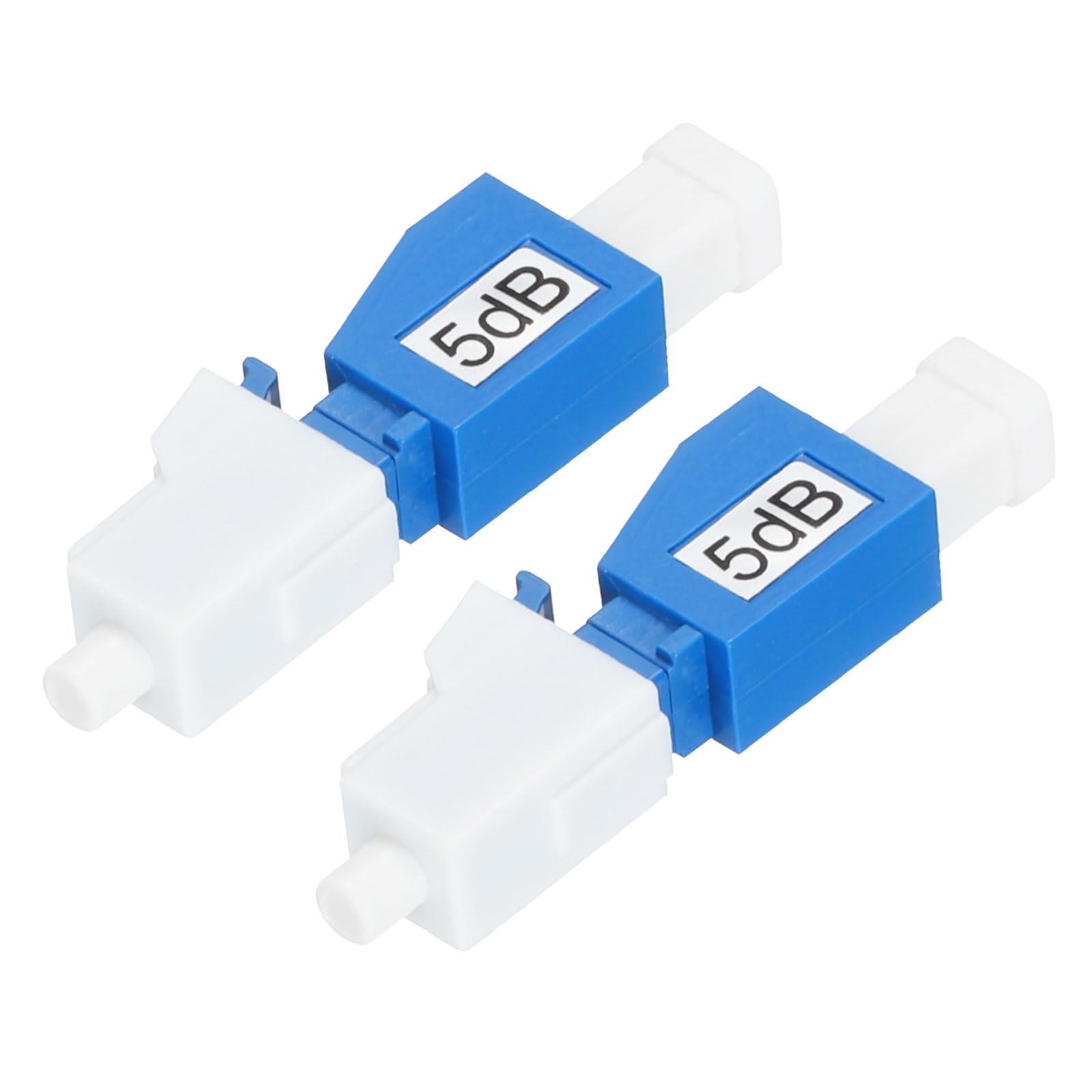 QUARKZMAN Attenuatore in Fibre Ottica Lc da 5db, LC/UPC Sm Single Mode Attenuatore in Fibre Ottica Fisso Maschio-Femmina per Trasmissione in Fibre Ottica Confezione da 2