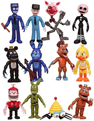 Max Fun Freddy's Action Figures Toys Cake Toppers 4'' Tall Dolls Play Set Gifts(Set of 12)