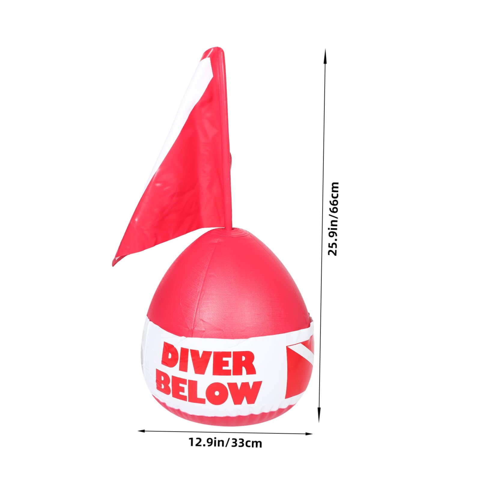 Sosoport Diver Below Floater PVC Dive Flag Buoy High Visibility Inflatable Signal for Scuba Diving Rescue Positioning Durable Reliable Hunting Float Flexible Use for Safety