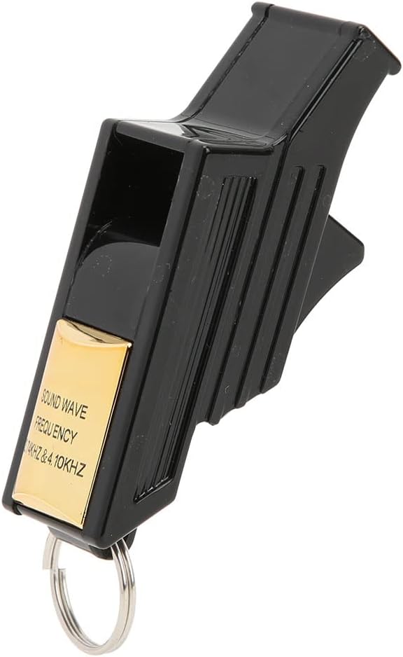 Referee, Lightweight Loud Sports Training Basketball Whistle, Camping Survival Emergency Lifesaving (Black Gold)