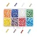 Pandahall 1 Box Mixed Color 6mm Transparent Rainbow Glass Bugle Beads, AB Color, about 103g