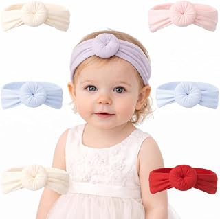Donut Knot Headband for Baby Girls – Pack of 2 Soft Stretchy Elastic Baby Headbands | Infant, Newborn & Toddlers | Top Kno... Price In India