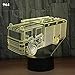 Produktbild 3D Illusionslampe Led Nachtlicht Kran Lkw Feuerwehrauto Schulbus Design Acryl Autos 7 Farben Ändern Jungen Kinder Geschenke 1Pc Direct
