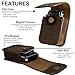 TarbicGear Leather Kyocera, Nokia, Sonim Flip Phone Case - Magnetic Pouch, TCL Flip Case - Brown - With Belt Clip
