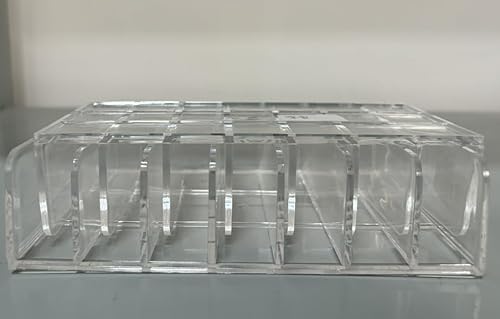 VFANDV Kosmetik Organizer Lidschatten, 2 Stück Lidschatten Organizer mit 7 Steckplätzen Kosmetik Organizer 2 Größen Organizer Lidschatten Aufbewahrung für Schrank Schminktisch Waschtisch-Transparent