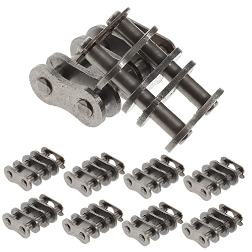 MUSISALY 10pcs Chain Joint Bike Chain Link Heavy Duty Chain Roller Chain Buckle Chain Connecting Link Bike Chain Repair Links Chain Connector Link SMA Connectors Alloy Steel Silver