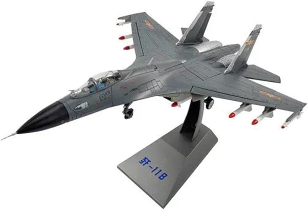 Miniature Scale 1 48 Scale J-11B Military Alloy Aircraft Model Gift Ornaments Collection Souvenir Display Toys Flying Toy Game Kits
