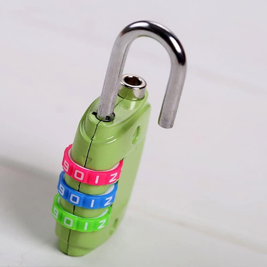 Zinc Alloy Luggage Password Padlock Combination Padlock Gym Color Wheel Password Lock(Argento)