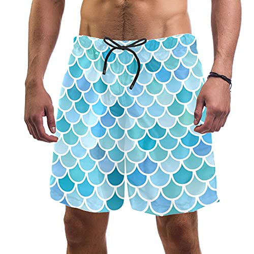 Short de bain pour homme idéal pour la plage et la piscine en taille S bleu vert