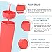 Volhoply 20oz Plastic Skinny Tumblers Bulk 10 Pack,Double Wall Tumbler with Lid and Straw,BPA Free Matte Acrylic Iced Coffee Cups With Straw,Reusable Travel Cute Mug for Party,DIY Gifts(Red, 10 Set)
