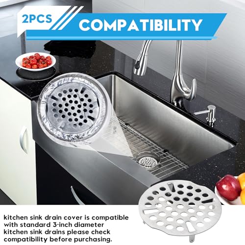 2-Pack Cubierta de Drenaje para Fregadero de Cocina 3 Pulgadas miniatura 5