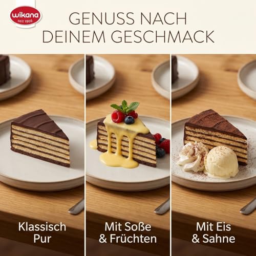 Wikana Kalter Hund 500g - Klassische Kekstorte - Schoko Kuchen mit Keksen