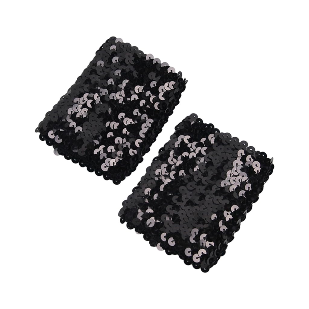 Rxgiasup Men's Black Elegant Sequin Wrist Cuff Costume Armlet Ballroom Dancing Wear Party Armlet For Belly Dance Armband