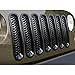 [Upgrade Clip in Version] ICARS Glossy Black Mesh Grill Insert Jeep Grille Guard For 2007-2015 Jeep Wrangler JK JKU Unlimited Rubicon Sahara - 7PCS