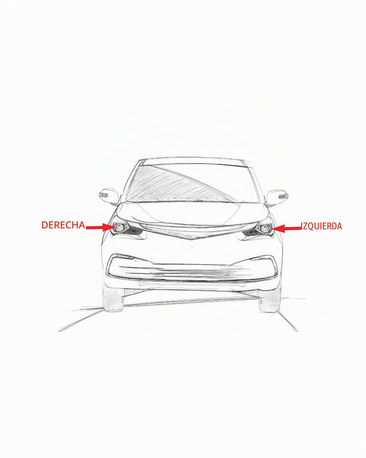 Conjunto Faros Delanteros Automóvil Para Ford Para Focus 2005 2006 2007 2008 Conjunto Faros Delanteros Coche Lámpara Luz Alta Luces Giro Luces Circulación Nocturna(White left side)