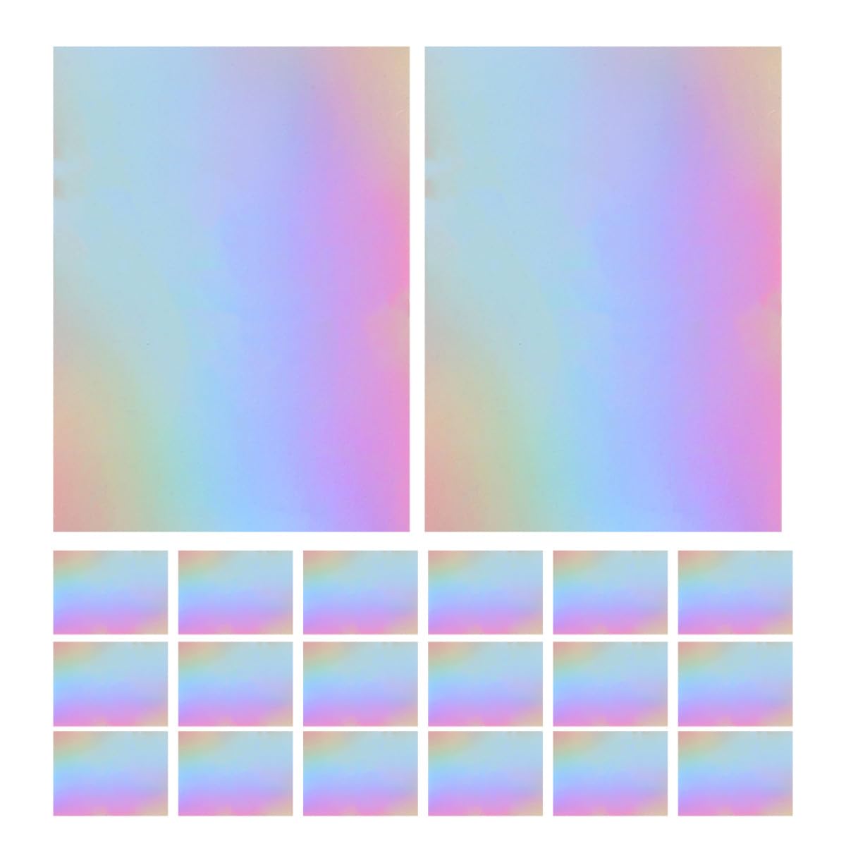 LALAFINA Lot de 60 Feuilles de Papier Cartonné Holographique Métallique A4 pour Projets Créatifs Garçon et Filles, Papier Cartonné Brillant à Paillettes, Scrapbooking et Bricolage