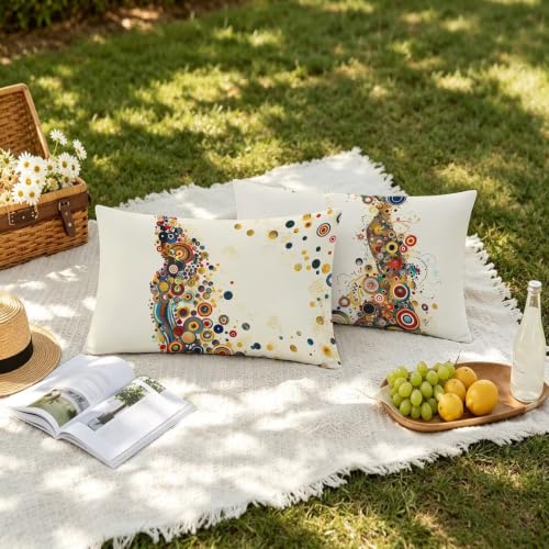 Fundas cojines exterior impermeable 40x80 con tejido hidrófugo efecto lino beige 3