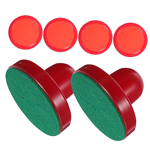 NAMOARLY Essential Air Hockey Supplies 8pcs 76mm Pusher Hockey Handles Paddles Replacement Set