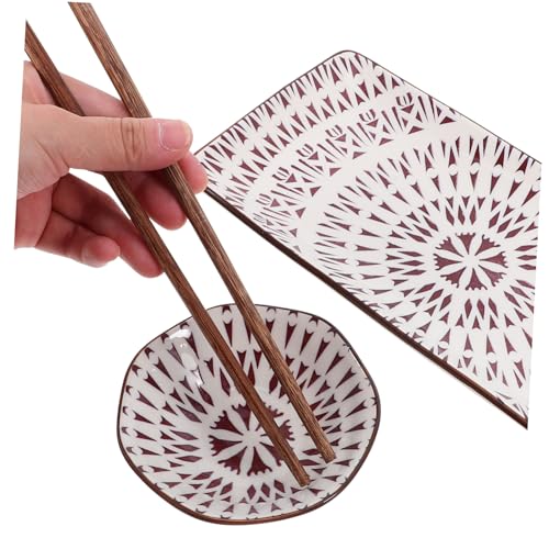Set de 2 platos japoneses cerámicos estilo sushi miniatura 5