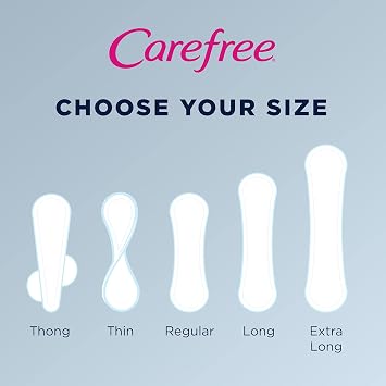 فوط صحية عادية على شكل جسم من Carefree Acti-Fresh، برائحة منعشة، 54 قطعة (عبوة من قطعة واحدة)، قد تختلف العبوة