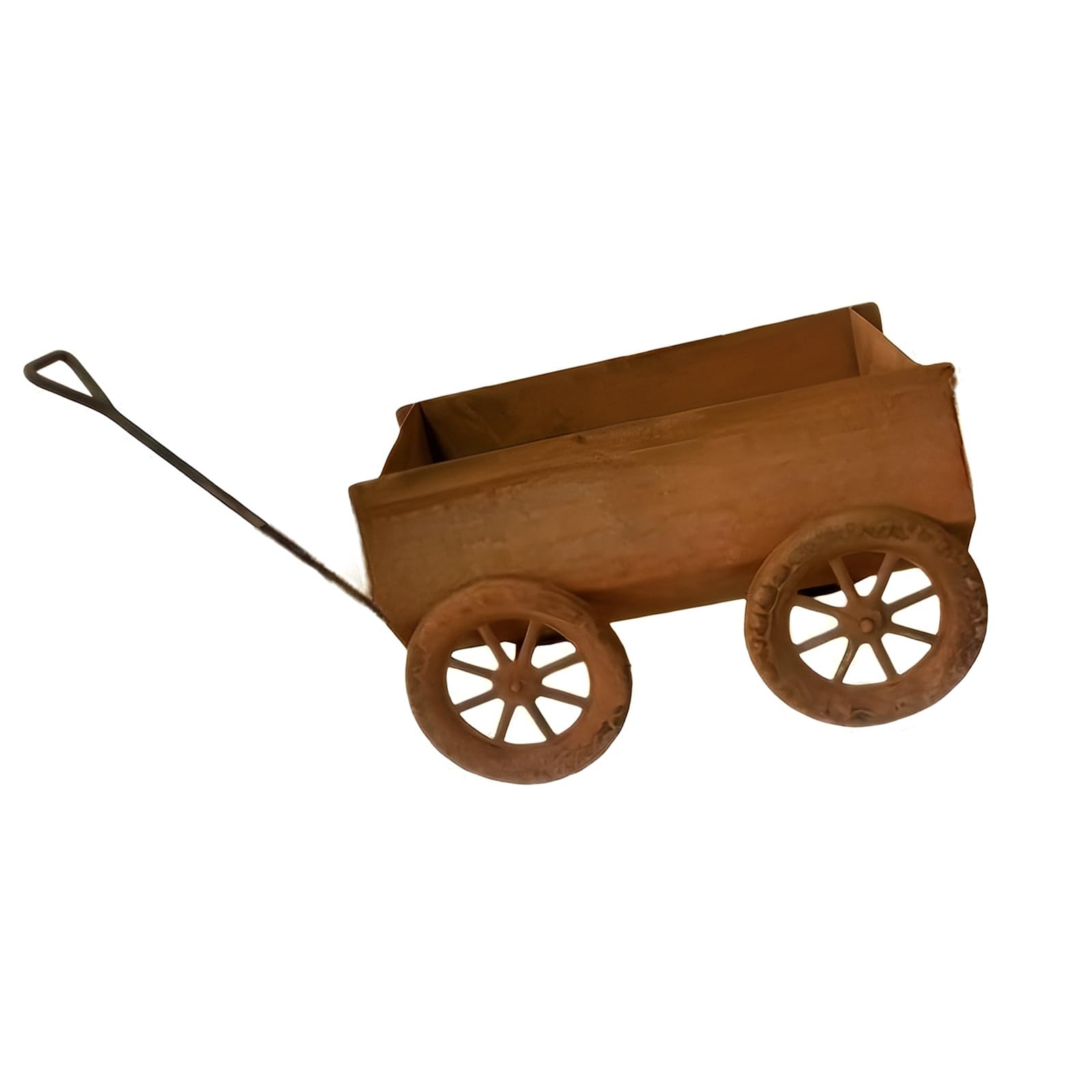 Msioytog Mobile Plant Stand with for Potted Flowers in Garden or Interior Portable Gardening Container Antique Fashion Farmer Cart Flower Container
