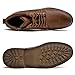 CLOWSE Men’s Casual Dress Ankle Boots with Zipper and Lace-Up, Fashion Boots for Daily Wear, Camel, 12