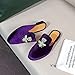 FLQL Mens Fashion Slides Non-Slip Indoor Outdoor Shoes Smoking Slipper K27 Purple Size 7