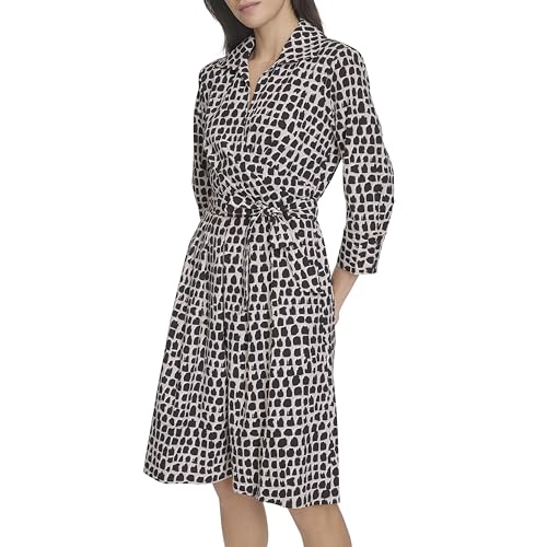 Calvin Klein Women's Printed Self Tie Dress3