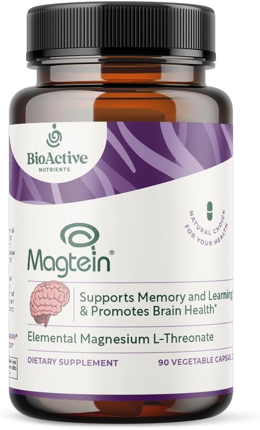 Magtein Magnesium L-Threonate - 90 كبسولة - Magnesium L-Threonate Support Brain Health*