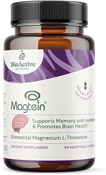 Magtein Magnesium L-Threonate - 90 كبسولة - Magnesium L-Threonate Support Brain Health*