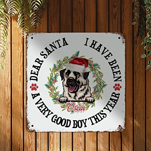 Panneau de Noël en métal durable, décoration murale rétro réutilisable