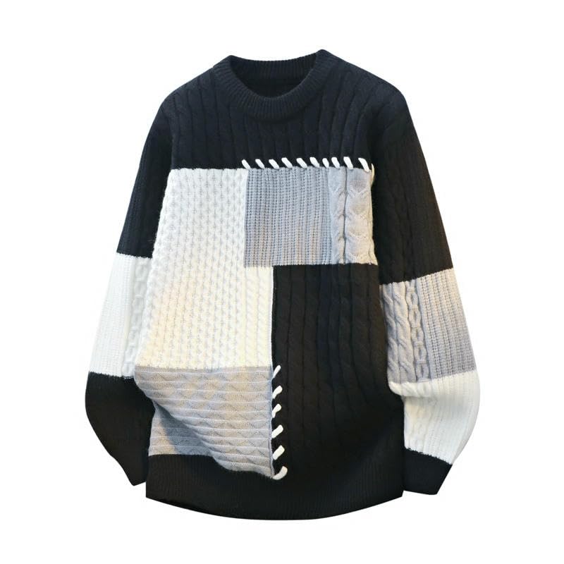 Pull homme automne simple polyvalent manches longues en maille douce - 4