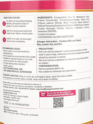 Image of PentaSure Renal Pre-Dialysis Care Nutritional Powder | Creamy Vanilla Flavor - 1Kg | High Calorie & Adequate Protein Supplement Drink | 13g Protein per 100g | Supports Renal Health, Energy & Recovery