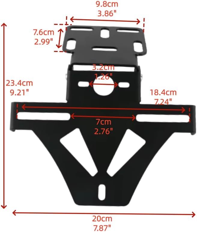 Motorcycle License Plate Mount Bracket Tail Rear Light Bracket Holder for ATV Dirt Bike Motorcycle Sport Street Bikes