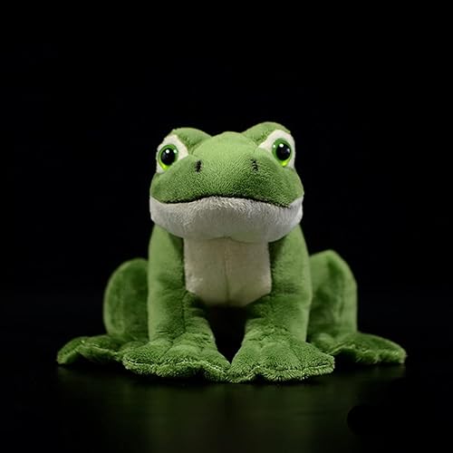 Miniatura 2 de FRANKIEZHOU Peluche realista de rana verde de 6.3 pulgadas, peluche de rana, peluche de rana suave, juguetes para niñas, ranas para regalos para