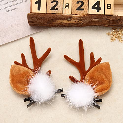 Christmas Reindeer Antler Hair Clips Xmas Antler Ears Hairpins For Women Girls Hair Accessories #TOP3