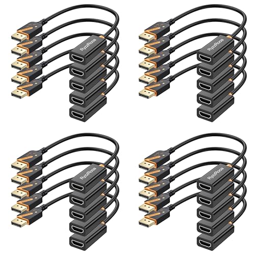 Adaptador DP a HDMI 4K de 10.2 Gbps paquete de 20 unidades con sistema Plug and Play