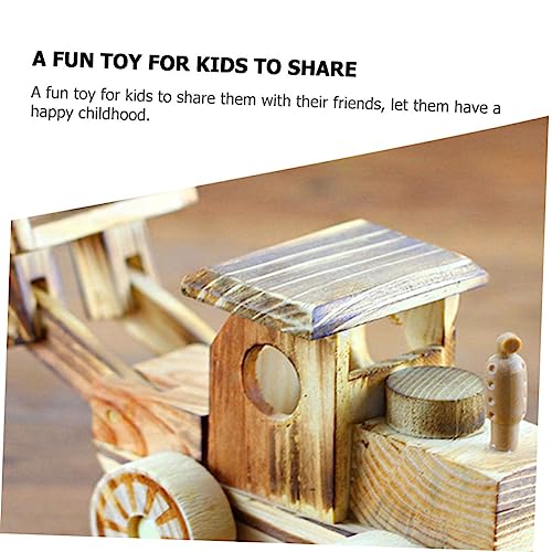 Totority Modelo De Escavadeira Brinquedo De Madeira DIY Kit De Modelo De Construção De Artesanato Em