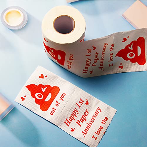 Happy Anniversary Toilet Paper Roll Funny 1St Anniversary For Men And Women Funny Novelty Wedding Or Dating Anniversary Present For Him Or Her Anniversary Party Decorations Supplies #TOP4