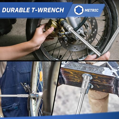 zozoa T - Handle Socket Set, Metric T Handle Wrench Set,3 Pieces(8mm, 10mm, 12mm),Cr-V Steel,6- Point,For Car Motorcycle Dirt Bike Repair by zozoa - Used condition - Image 7