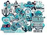 30 PCS Seattle American Kraken Hockey Stickers for Water Bottle, Laptop, Bicycle, Computer, Motorcycle, Travel Case, Car Decal Decoration Sticker