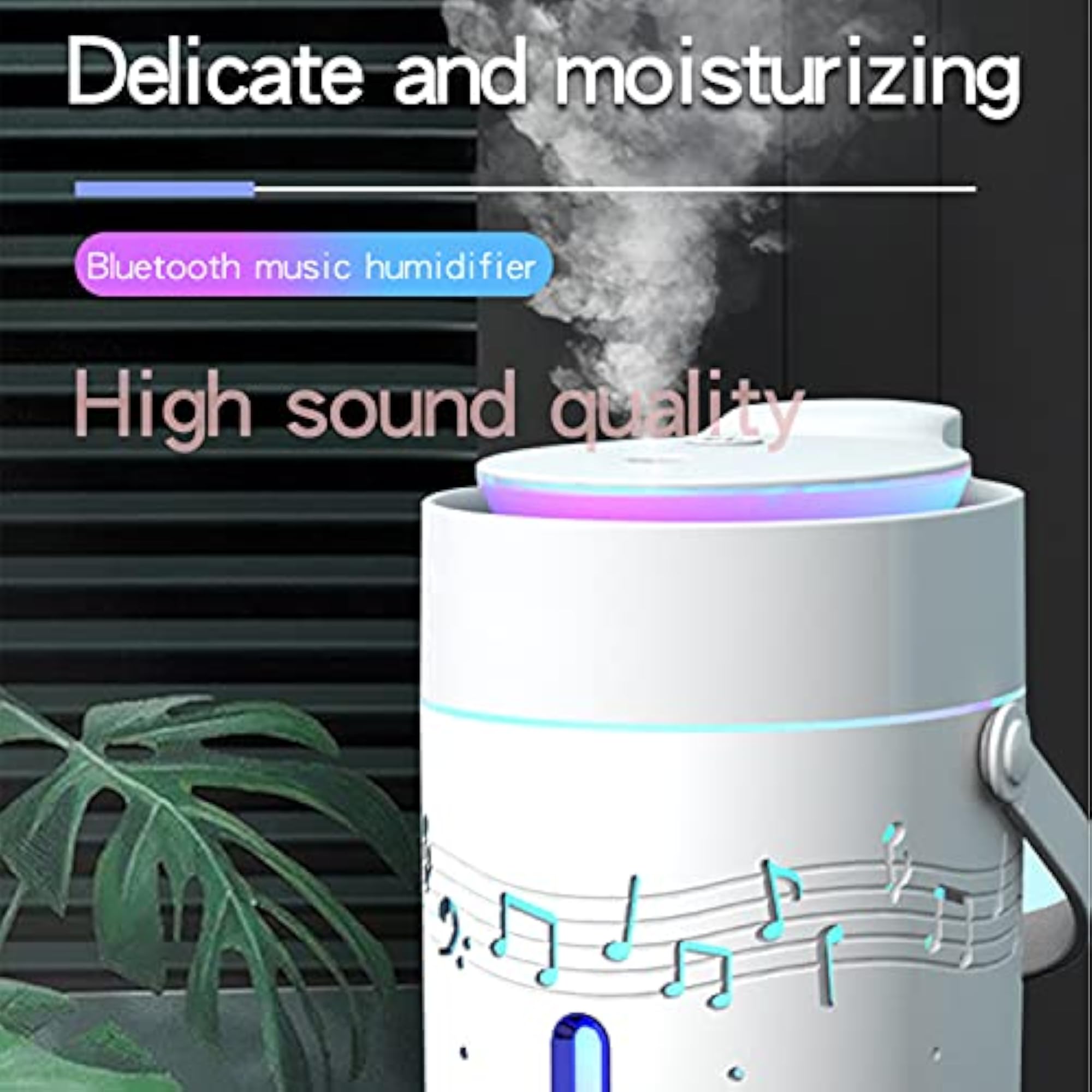 Colorful Light Essential Oil Diffuser with Speaker, 1000mL