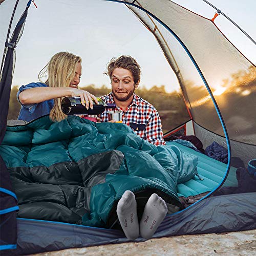Bessport Sleeping Bag Winter | Flannel Lined 18℉ - 32℉ Extreme 3-4 Season Warm & Cool Weather Adult Sleeping Bags Large | Lightweight, Waterproof For Camping, Backpacking, Hiking #TOP6