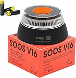 SOOS Baliza v16 Homologada DGT con Geolocalizador, con Datos Pagados hasta 2038, Luz Emergencia Coche Homologado dgt, Luz v16 Conectada con Geolocalización 3.0, IDIADA PC23110238 - Obligatoria en 2026
