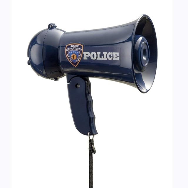 Dress Up America Pretend Play Police Officer's Megaphone with Siren Sound For Kids