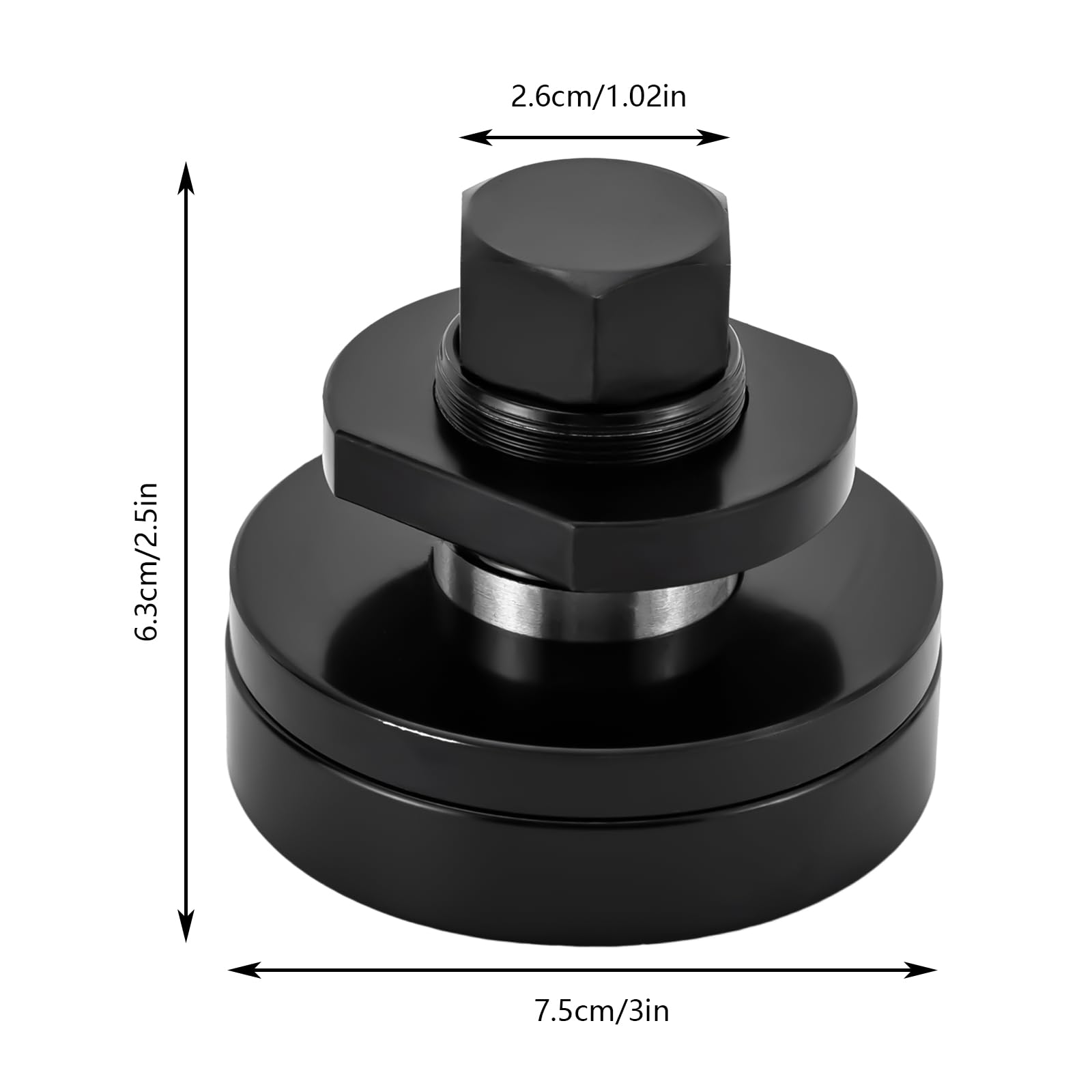 CNCEST F350 Grinding Wheel Adapter Flange,Grinder Arbor Washer Wire Wheel Accessory,Black